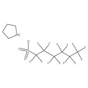 Tridecafluorohexane-1-sulfonic acidapyrrolidine Structure