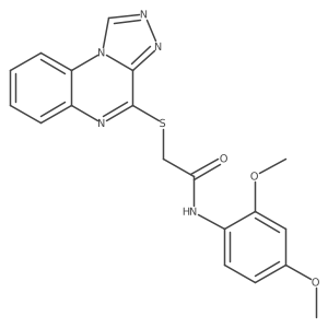 2-([1,2,4]triazolo[4,3-a]quinoxalin-4-ylthio)-N-(2,4-dimethoxyphenyl)acetamide结构式