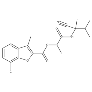 1-[(1-Cyano-1,2-dimethylpropyl)carbamoyl]ethyl 7-chloro-3-methyl-1-benzofuran-2-carboxylate Structure