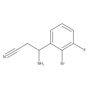 (3S)-3-Amino-3-(2-bromo-3-fluorophenyl)propanenitrile结构式