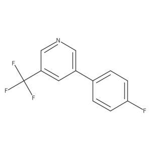 3-(4-Fluorophenyl)-5-(trifluoromethyl)pyridine结构式