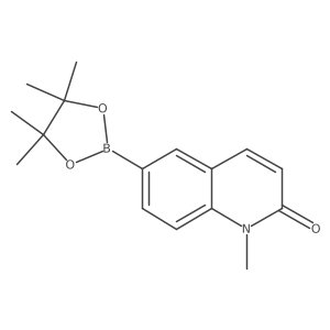 1-Methyl-6-(4,4,5,5-tetramethyl-1,3,2-dioxaborolan-2-yl)quinolin-2(1H)-one结构式