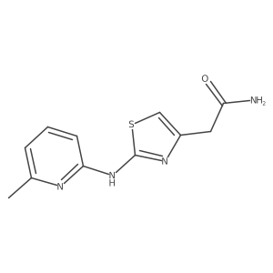 2-(2-((6-Methylpyridin-2-yl)amino)thiazol-4-yl)acetamide结构式