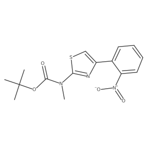 tert-butyl N-methyl-N-[4-(2-nitrophenyl)-1,3-thiazol-2-yl]carbamate结构式