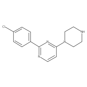 2-(4-Chlorophenyl)-4-piperazin-1-ylpyrimidine结构式