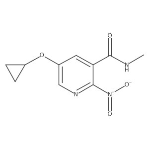 5-Cyclopropoxy-N-methyl-2-nitronicotinamide结构式