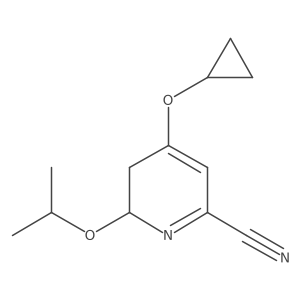 4-Cyclopropoxy-6-isopropoxy-5,6-dihydropyridine-2-carbonitrile结构式