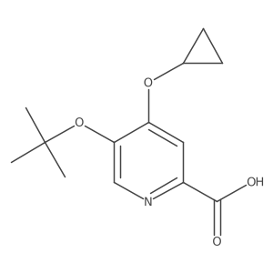5-Tert-butoxy-4-cyclopropoxypicolinic acid结构式