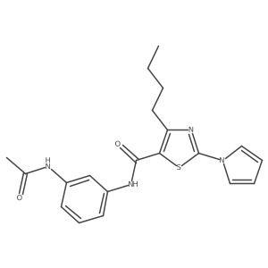 N-[3-(acetylamino)phenyl]-4-butyl-2-(1H-pyrrol-1-yl)-1,3-thiazole-5-carboxamide Structure