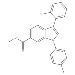 Methyl 3-(2-chlorophenyl)-1-(4-methylphenyl)-1H-indole-6-carboxylate Structure