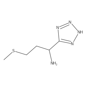 3-(methylsulfanyl)-1-(1H-1,2,3,4-tetrazol-5-yl)propan-1-amine结构式