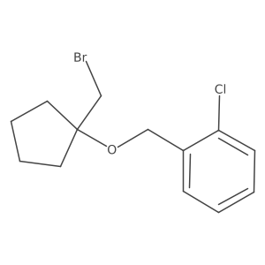 1-({[1-(Bromomethyl)cyclopentyl]oxy}methyl)-2-chlorobenzene Structure