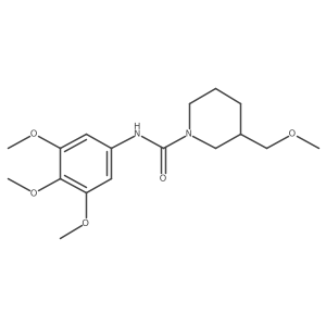 3-(methoxymethyl)-N-(3,4,5-trimethoxyphenyl)piperidine-1-carboxamide结构式