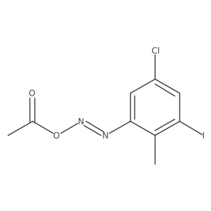 1-{[(E)-(5-Chloro-3-iodo-2-methylphenyl)diazenyl]oxy}ethanone Structure