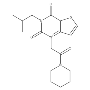 3-(2-methylpropyl)-1-(2-oxo-2-piperidin-1-ylethyl)-4aH-thieno[3,2-d]pyrimidin-1-ium-2,4-dione Structure