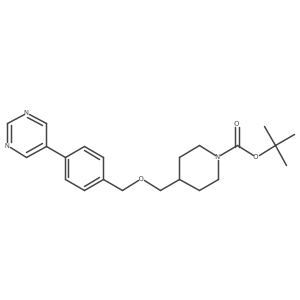 Tert-butyl 4-(((4-(pyrimidin-5-yl)benzyl)oxy)methyl)piperidine-1-carboxylate Structure
