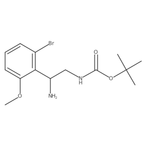 tert-butyl N-[2-amino-2-(2-bromo-6-methoxyphenyl)ethyl]carbamate结构式
