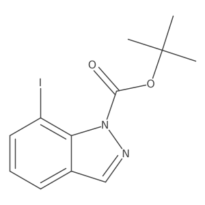 tert-Butyl 7-iodo-1H-indazole-1-carboxylate结构式
