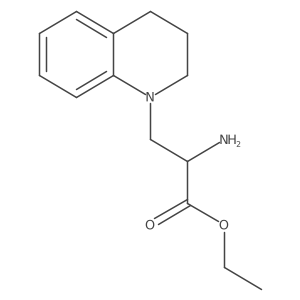 Ethyl 2-amino-3-(1,2,3,4-tetrahydroquinolin-1-yl)propanoate结构式