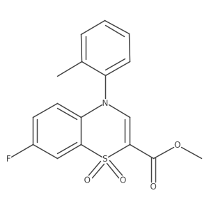 methyl 7-fluoro-4-(2-methylphenyl)-4H-1,4-benzothiazine-2-carboxylate 1,1-dioxide Structure