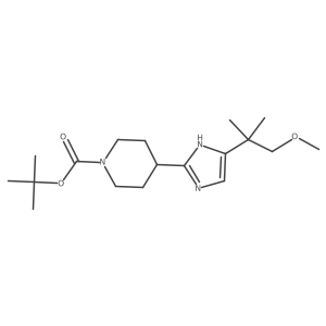 tert-butyl 4-(4-(1-methoxy-2-methylpropan-2-yl)-1H-imidazol-2-yl)piperidine-1-carboxylate Structure