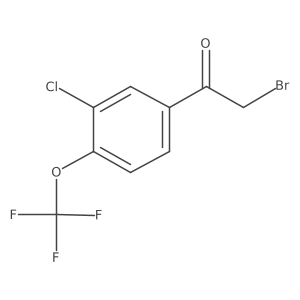 2-Bromo-1-[3-chloro-4-(trifluoromethoxy)phenyl]ethanone Structure