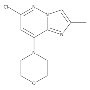 6-Chloro-2-methyl-8-(4-morpholinyl)imidazo[1,2-b]pyridazine结构式