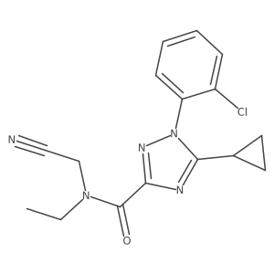 1-(2-chlorophenyl)-N-(cyanomethyl)-5-cyclopropyl-N-ethyl-1H-1,2,4-triazole-3-carboxamide结构式