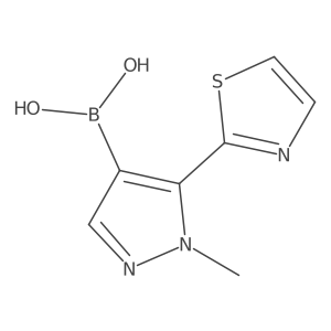 [1-Methyl-5-(1,3-thiazol-2-yl)pyrazol-4-yl]boronic acid Structure