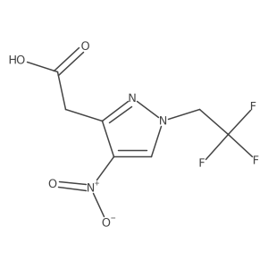 2-(4-Nitro-1-(2,2,2-trifluoroethyl)-1H-pyrazol-3-yl)acetic acid结构式