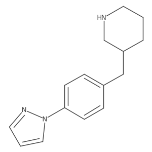 3-{[4-(1H-pyrazol-1-yl)phenyl]methyl}piperidine结构式
