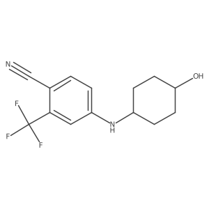 4-(4-Hydroxy-cyclohexylamino)-2-trifluoromethyl-benzonitrile Structure