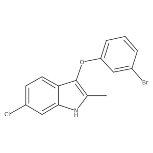 3-(3-Bromo-phenoxy)-6-chloro-2-methyl-1H-indole结构式
