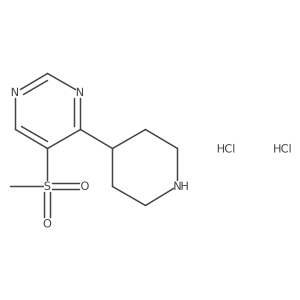 5-(Methylsulfonyl)-4-(piperidin-4-yl)pyrimidine dihydrochloride Structure
