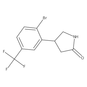 4-[2-Bromo-5-(trifluoromethyl)phenyl]pyrrolidin-2-one结构式