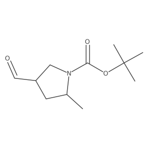 Tert-butyl 4-formyl-2-methylpyrrolidine-1-carboxylate结构式