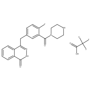 4-(4-Fluoro-3-(piperazine-1-carbonyl)benzyl)phthalazin-1(2H)-one 2,2,2-trifluoroacetate Structure