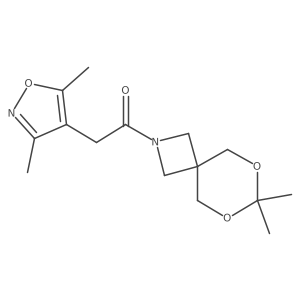 1-(7,7-Dimethyl-6,8-dioxa-2-azaspiro[3.5]nonan-2-yl)-2-(3,5-dimethylisoxazol-4-yl)ethanone结构式