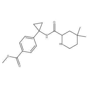 Methyl 4-(1-(4,4-dimethylpiperidine-2-carboxamido)cyclopropyl)benzoate结构式