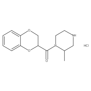 (2,3-Dihydrobenzo[b][1,4]dioxin-2-yl)(2-methylpiperazin-1-yl)methanone hydrochloride Structure
