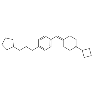 1-cyclobutyl-4-[[4-(cyclopentylmethoxymethyl)phenyl]methylene]piperidine结构式