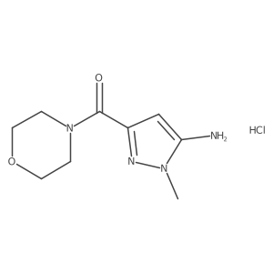 1-Methyl-3-(morpholin-4-ylcarbonyl)-1H-pyrazol-5-amine hydrochloride Structure