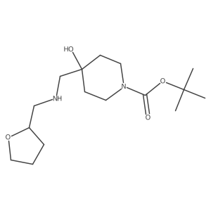 1-Butoxycarbonyl-4-{[(tetrahydrofuran-2-ylmethyl)amino]methyl}piperidin-4-ol Structure