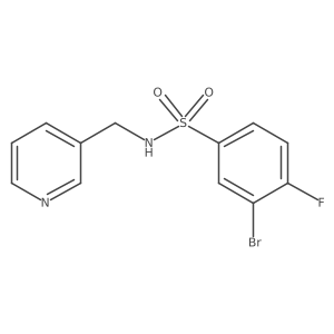 3-Bromo-4-fluoro-N-(3-pyridinylmethyl)benzenesulfonamide Structure