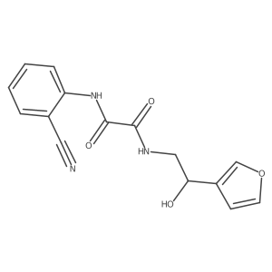 N1-(2-cyanophenyl)-N2-(2-(furan-3-yl)-2-hydroxyethyl)oxalamide结构式