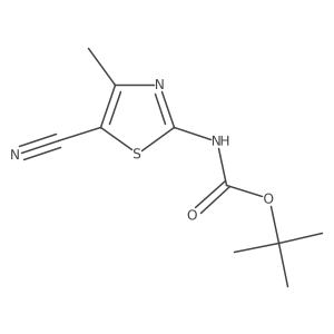 tert-butyl N-(5-cyano-4-methyl-1,3-thiazol-2-yl)carbamate Structure