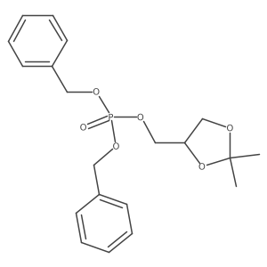 Dibenzyl [(4R)-2,2-dimethyl-1,3-dioxolan-4-yl]methyl phosphate结构式