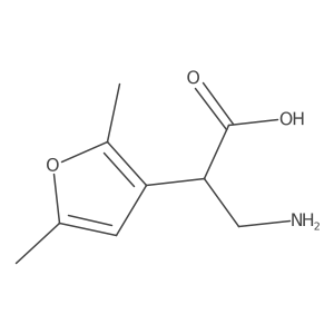 3-Amino-2-(2,5-dimethylfuran-3-yl)propanoic acid Structure