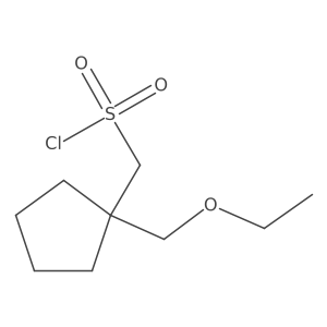 [1-(Ethoxymethyl)cyclopentyl]methanesulfonyl chloride结构式