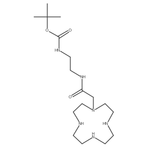 Carbamic acid, [2-[(1,4,7,10-tetraazacyclododec-1-ylacetyl)amino]ethyl]-, 1,1-dimethylethyl ester Structure